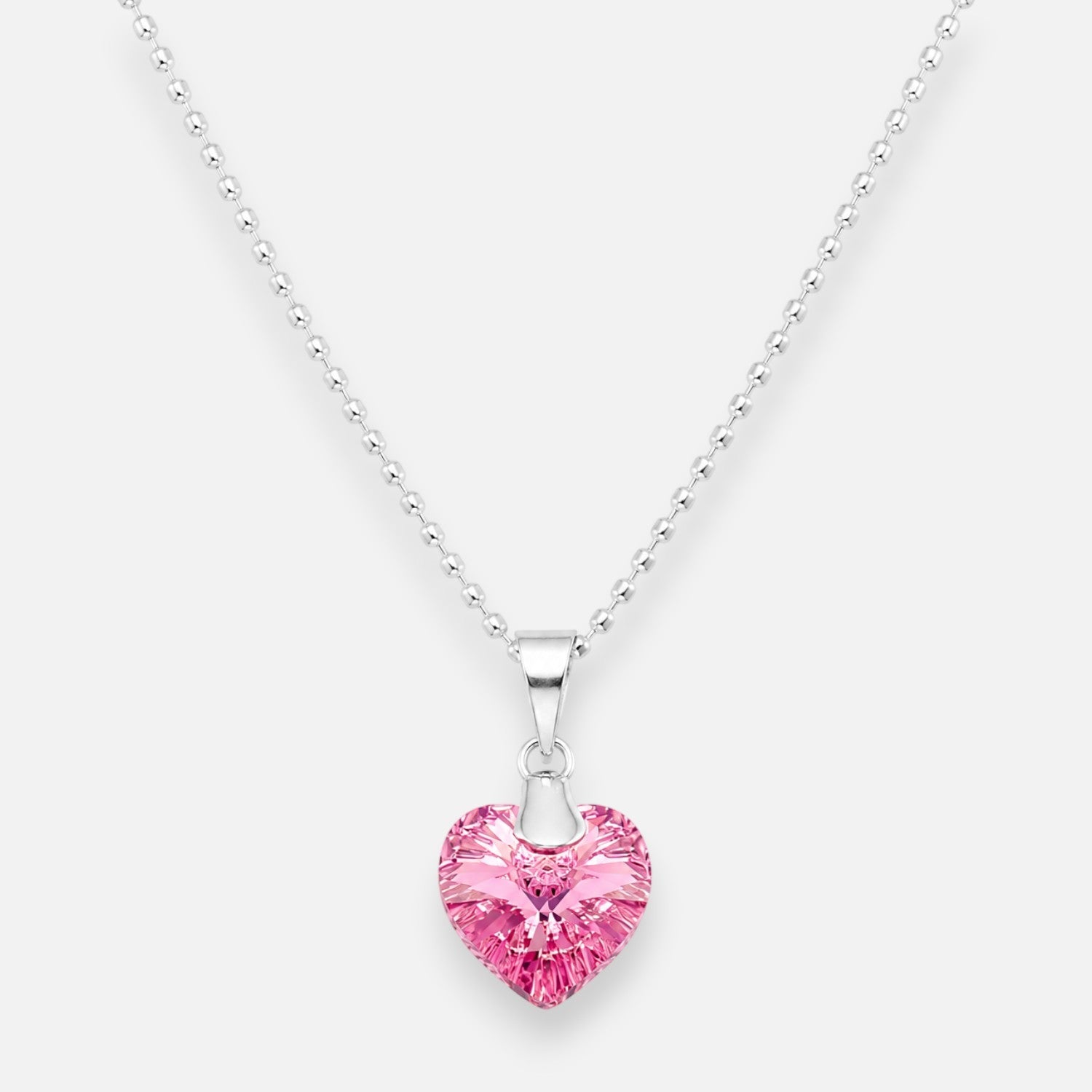 Collar Corazón Hecho con Cristal Swarovski® Rosado