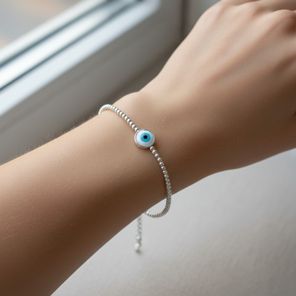 Pulsera Esferas Ojo Turco
