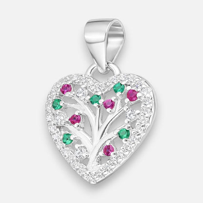 Colgante Corazón Árbol de la Vida Circones Multicolor