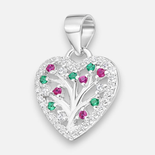 Colgante Corazón Árbol de la Vida Circones Multicolor