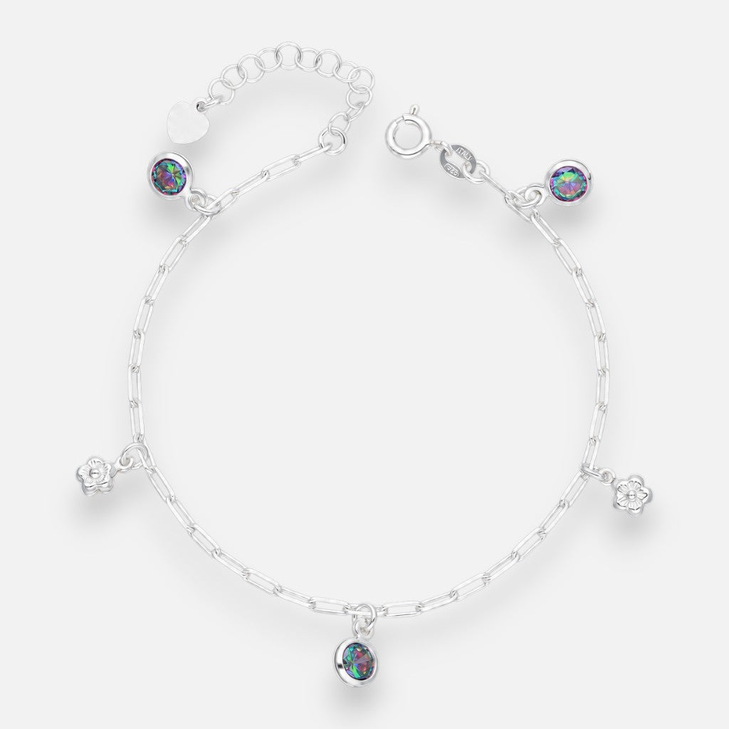 Pulsera Flores Circones Labradorita
