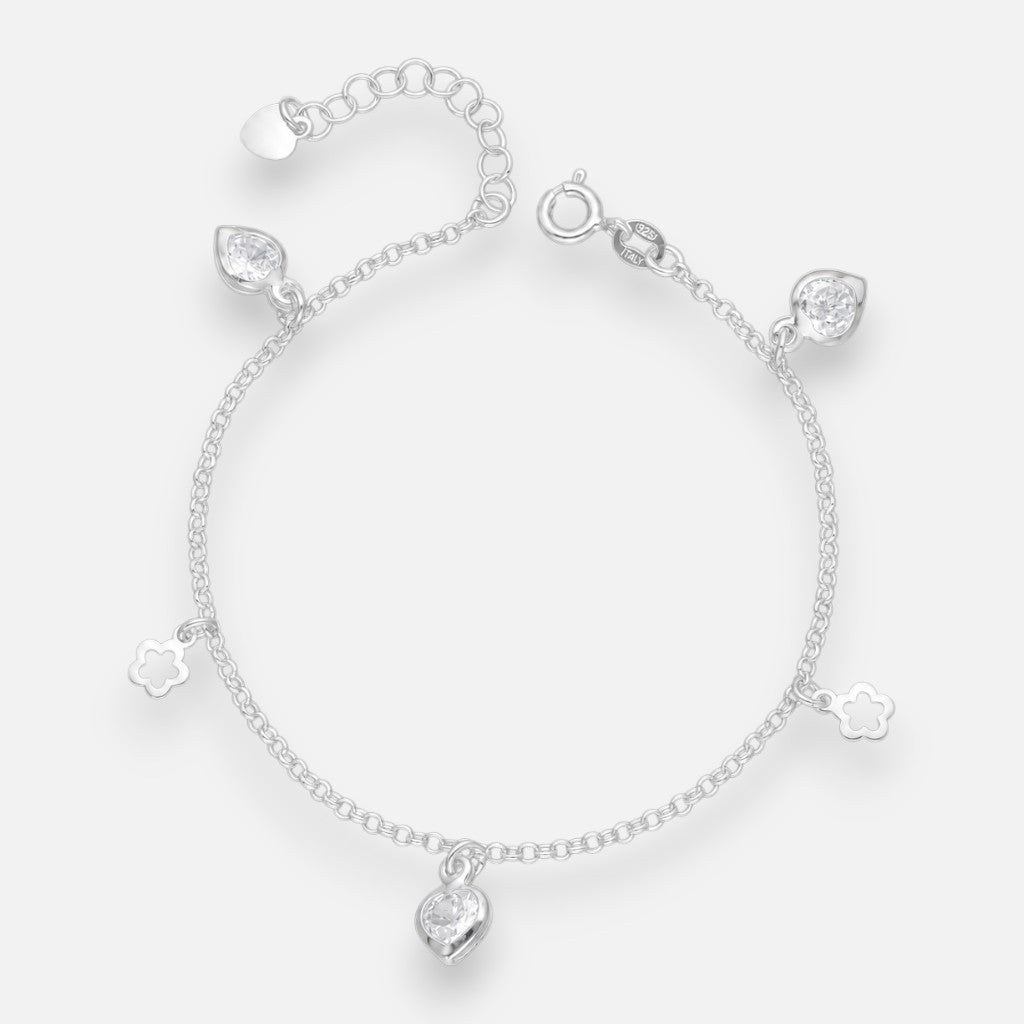Pulsera Corazon Circones Flores