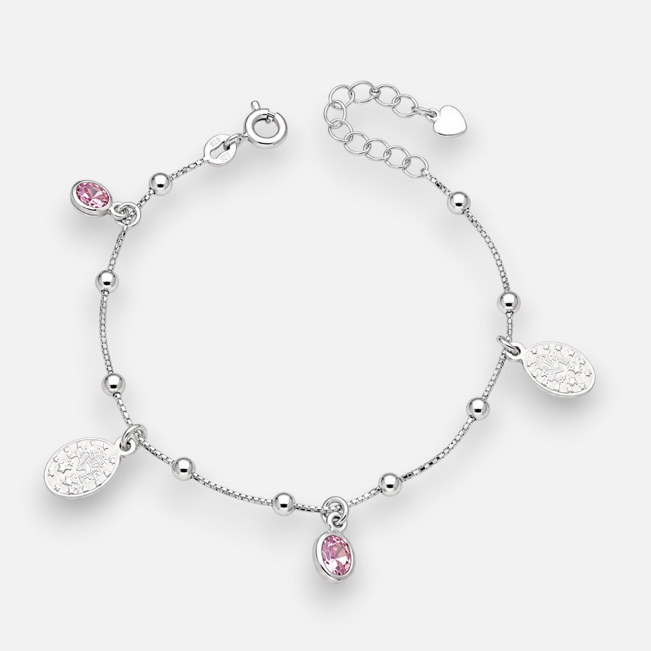 Pulsera Virgen de los Rayos Milagrosa Circones Rosa Francia