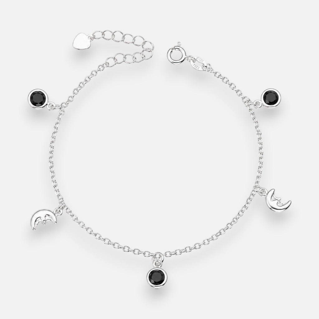 Pulsera Rolo Media Luna Circones Ónix