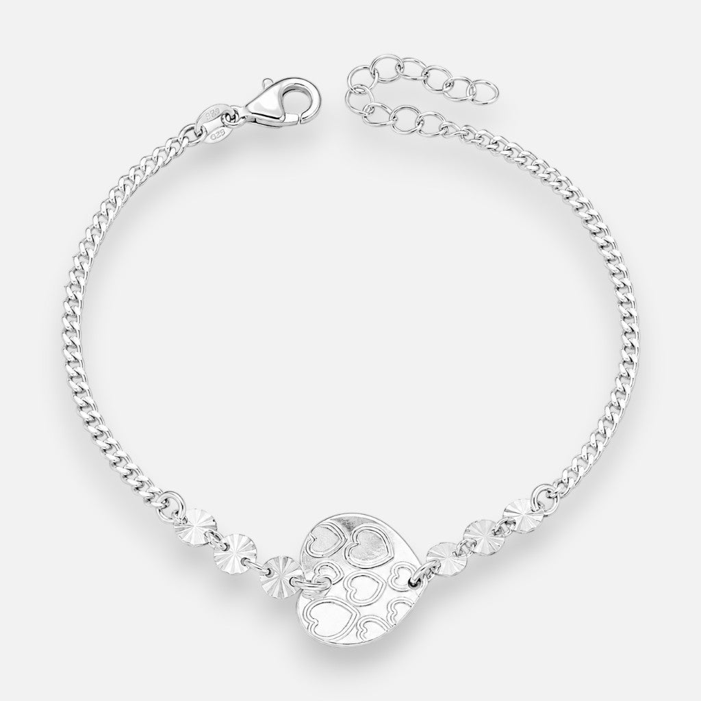 Pulsera Corazón Círculos Facetados