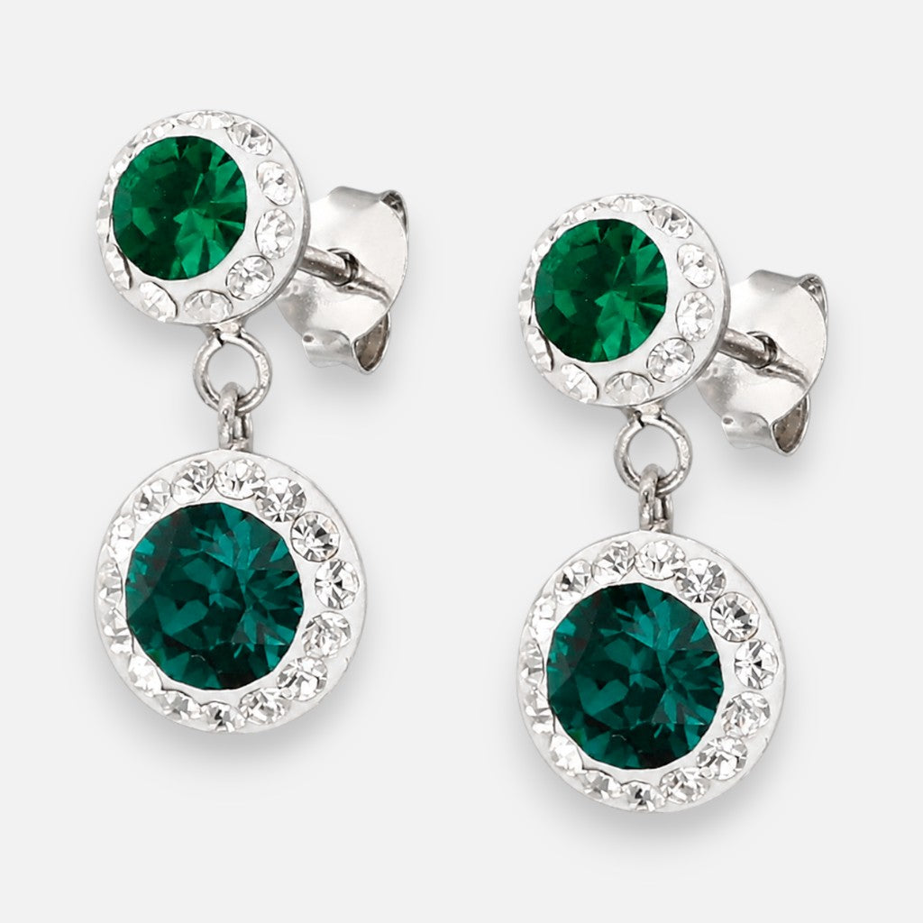 Aro Cristal Hecho con Swarovski® Verde Strass