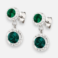 Aro Cristal Hecho con Swarovski® Verde Strass