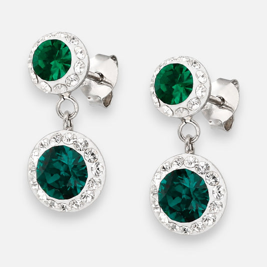 Aro Cristal Hecho con Swarovski® Verde Strass
