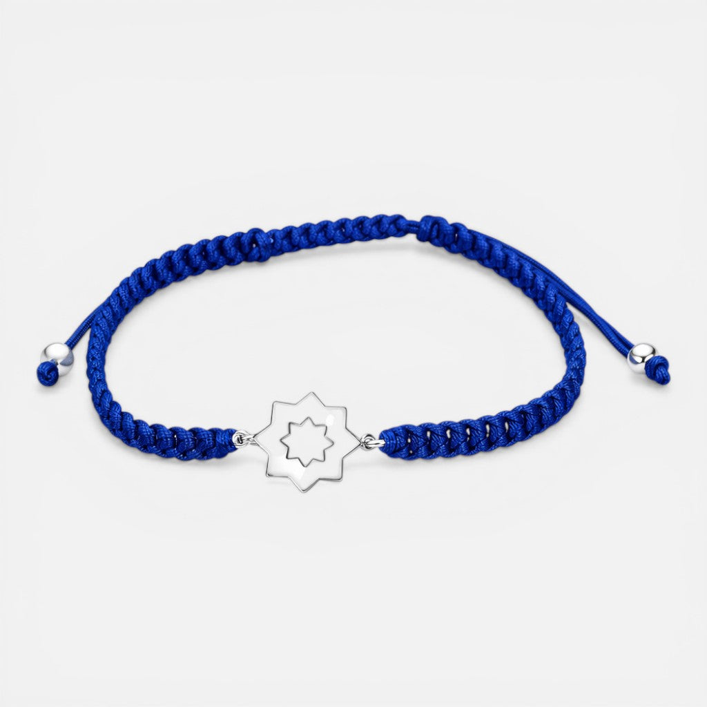 Pulsera Hilo Azul Ajustable Sol