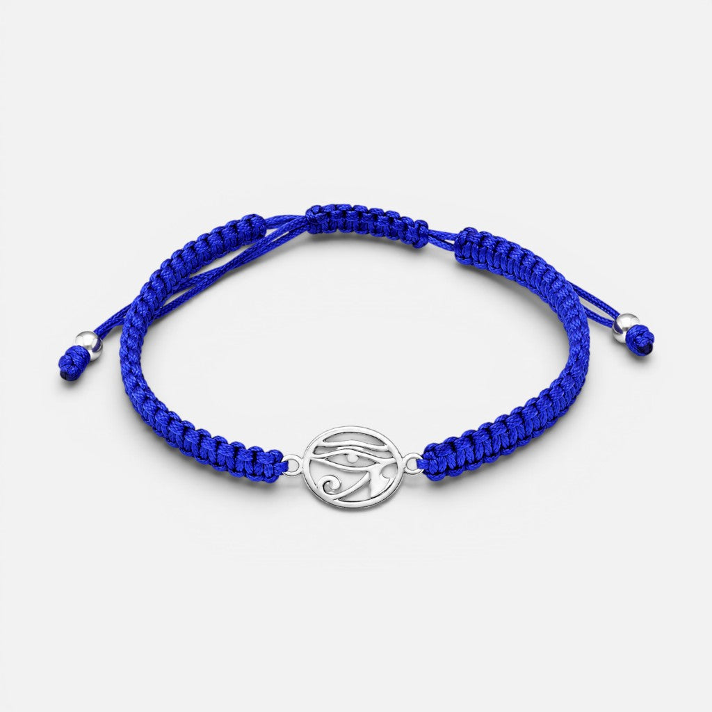 Pulsera Hilo Azul Ajustable Ojo de Horus