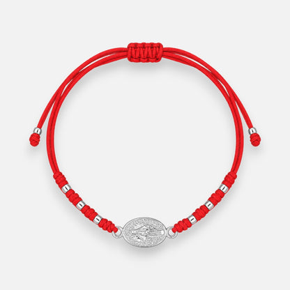 Pulsera Hilo Rojo Ajustable Virgen de lo Rayos Milagrosa