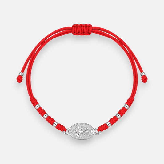 Pulsera Hilo Rojo Ajustable Virgen de lo Rayos Milagrosa