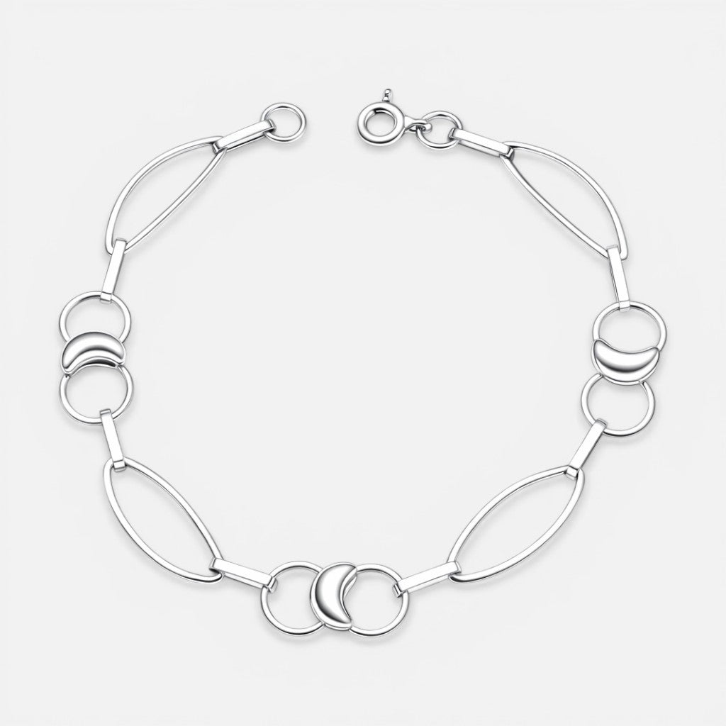 Pulsera Media Luna Óvalos