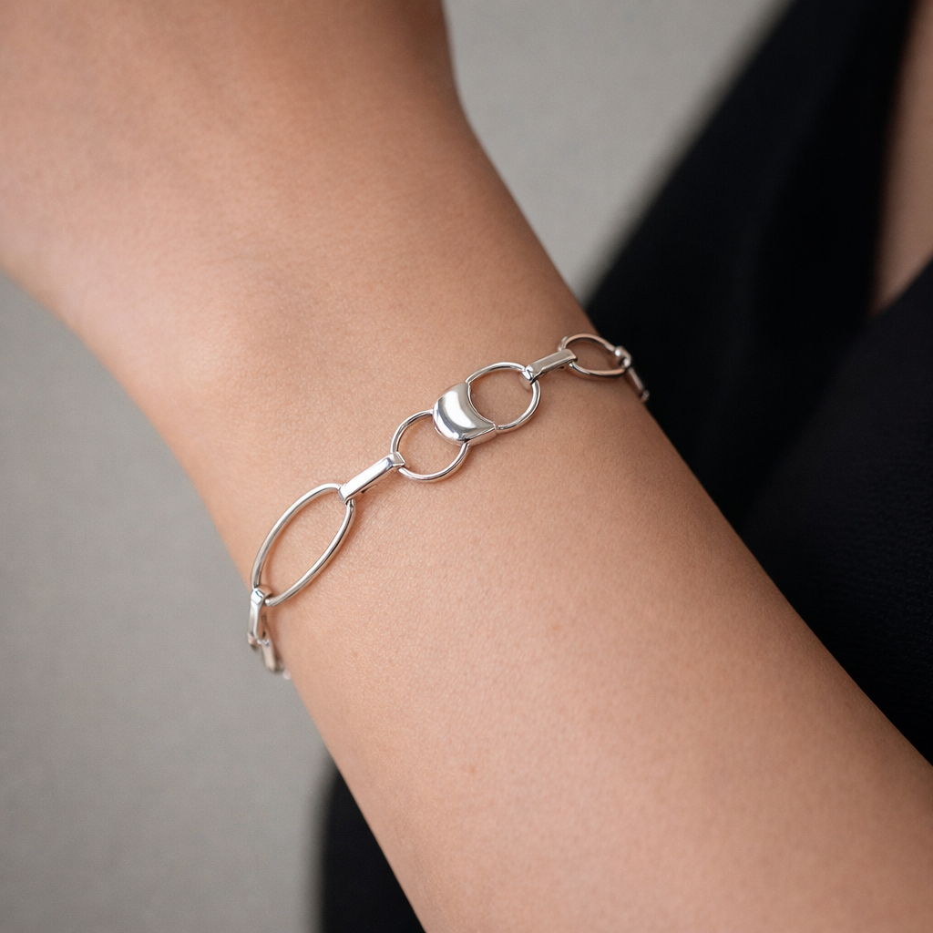 Pulsera Media Luna Óvalos