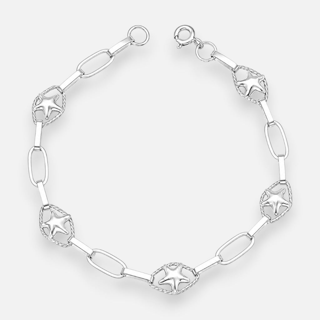 Pulsera Óvalos Entorchados Estrellas