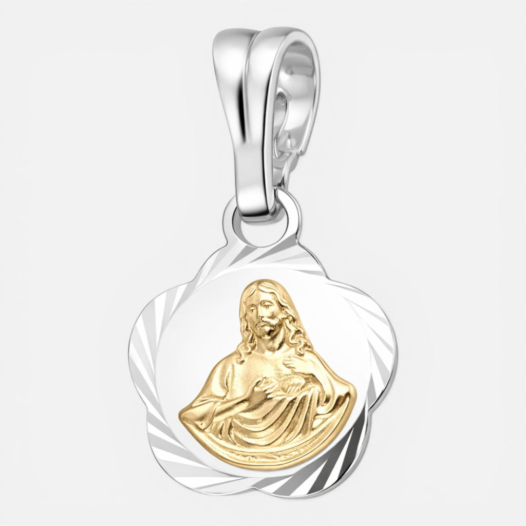 Colgante Sagrado Corazón de Jesús con Oro