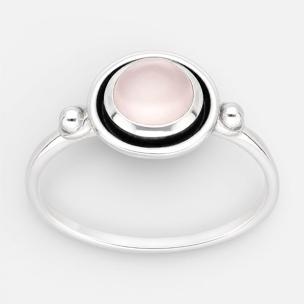 Anillo Étnico Cuarzo Rosado