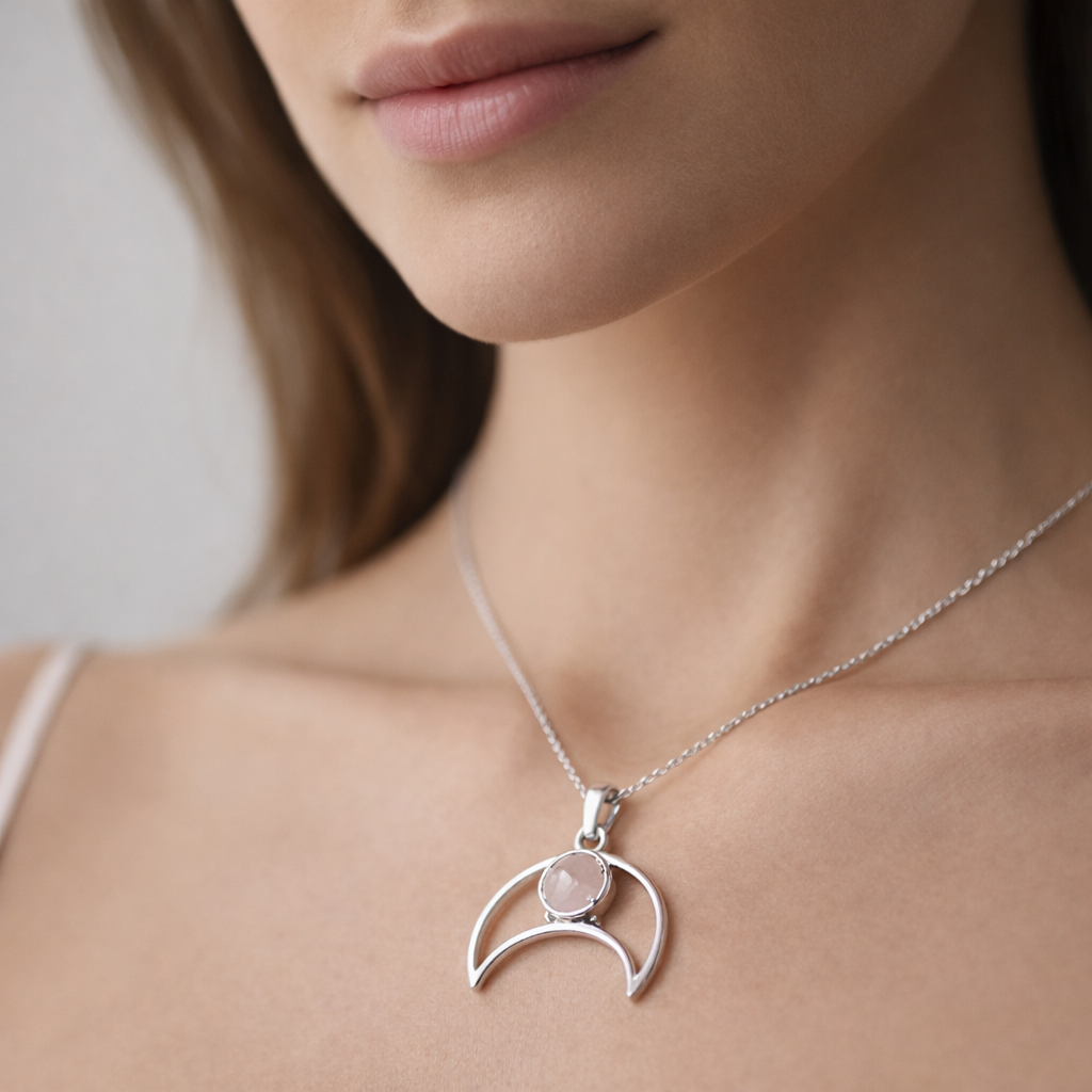 Colgante Luna Invertida Cuarzo