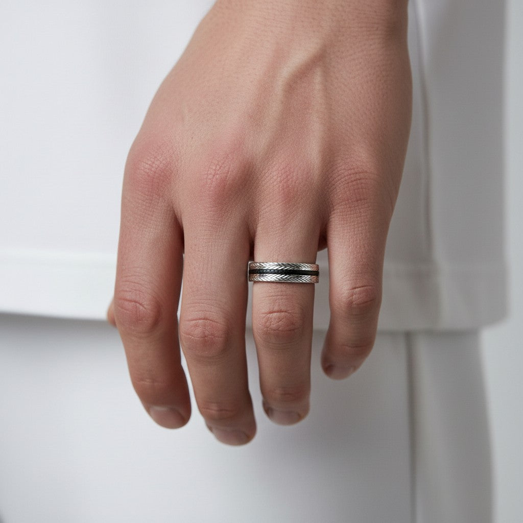 Anillo Facetado Línea Ónix
