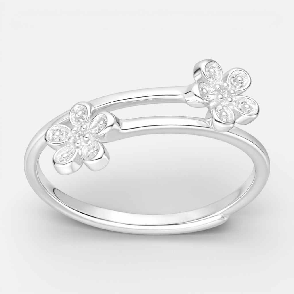 Anillo Ajustable Flores Circones