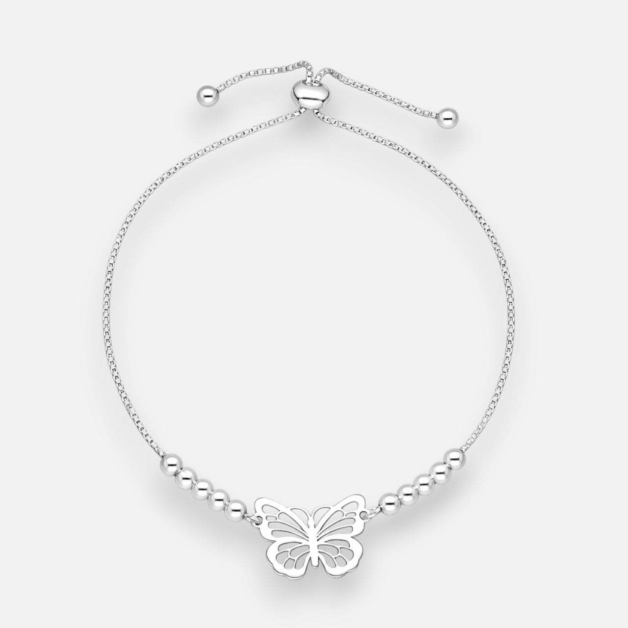 Pulsera Ajustable Mariposa Esferas