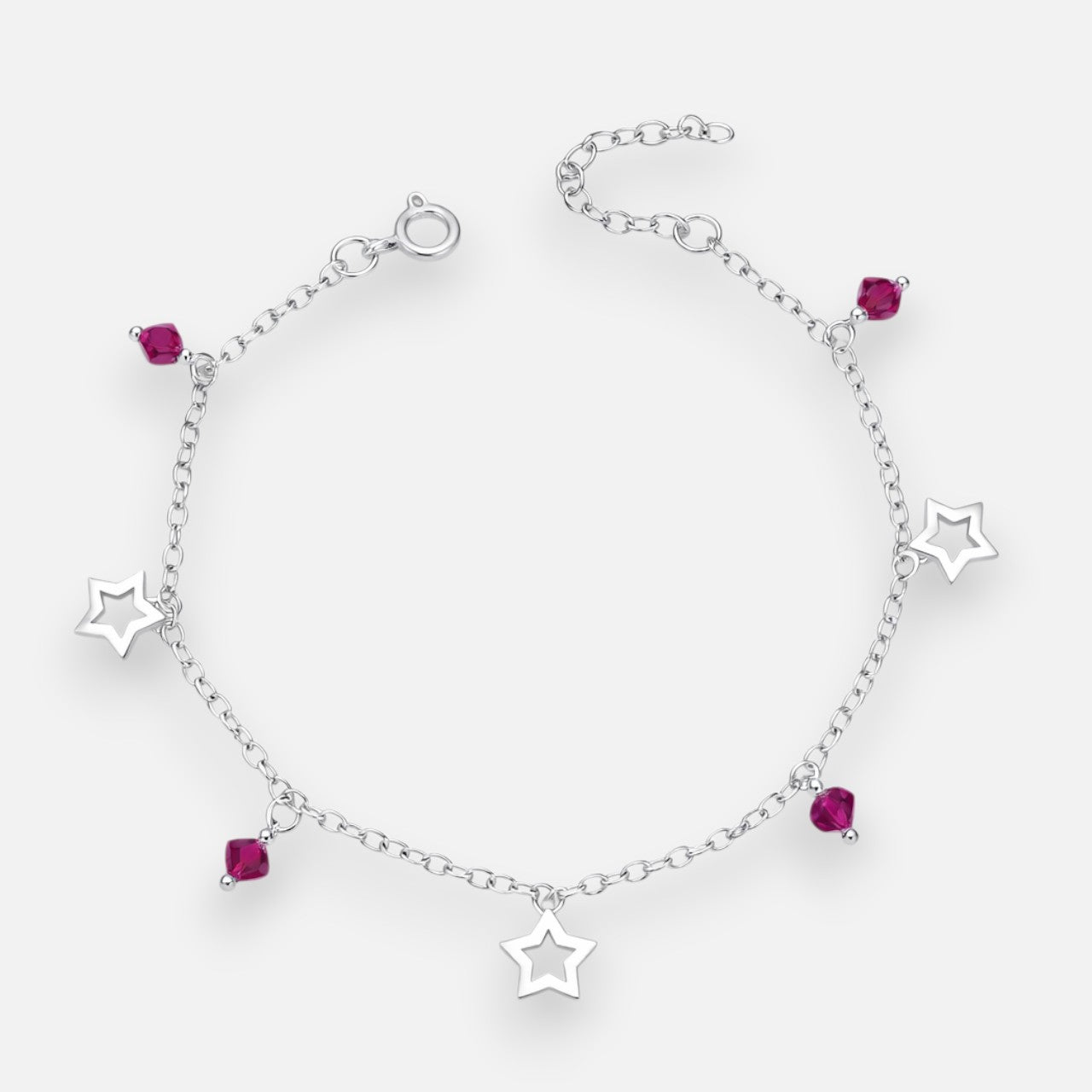 Pulsera Estrellas Cristales Hecho con Swarovski® Morado