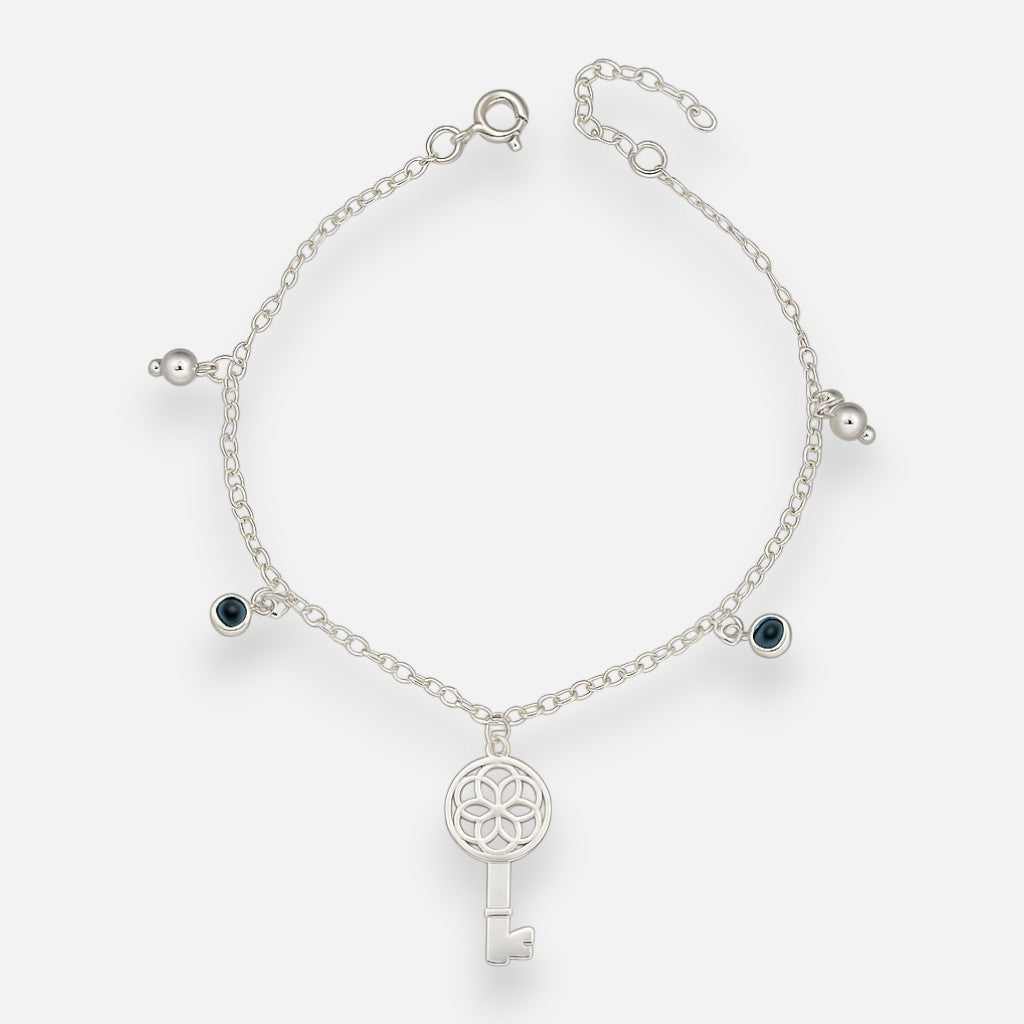 Pulsera Llave Mandala Circones Zafiro