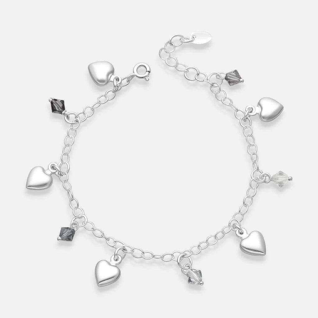 Pulsera Corazones Cristales Hecho con Swarovski® Multicolor