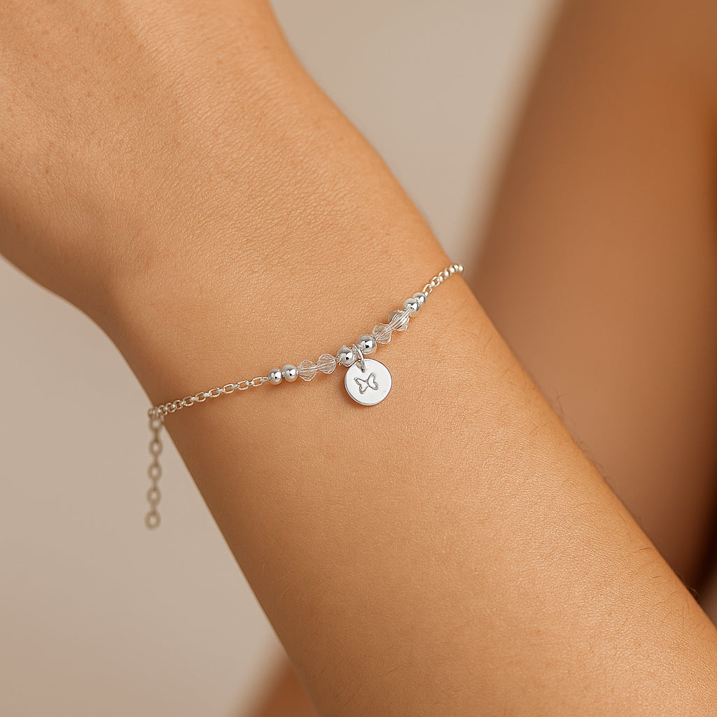 Pulsera Mariposa Cristales Hecho con Swarovski® Tornasol