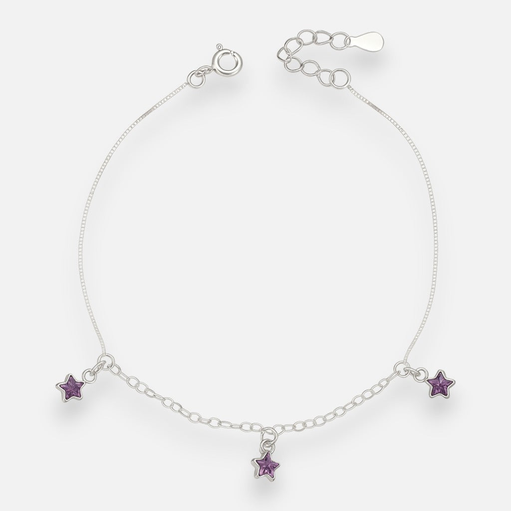 Pulsera Estrellas Circones Amatista