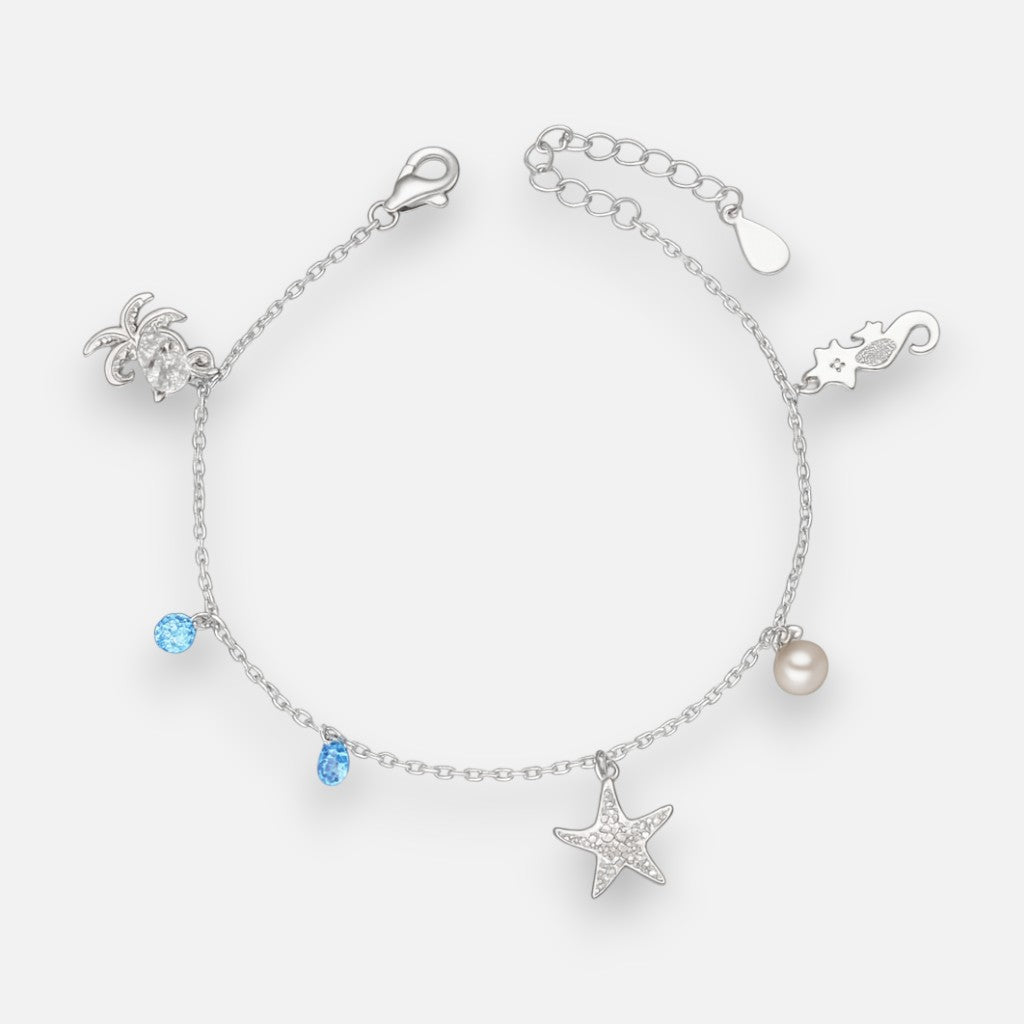 Pulsera Chiches Marinos Circones Agua Marina