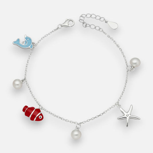 Pulsera Perlas Delfín Pez Estrella de Mar Circón