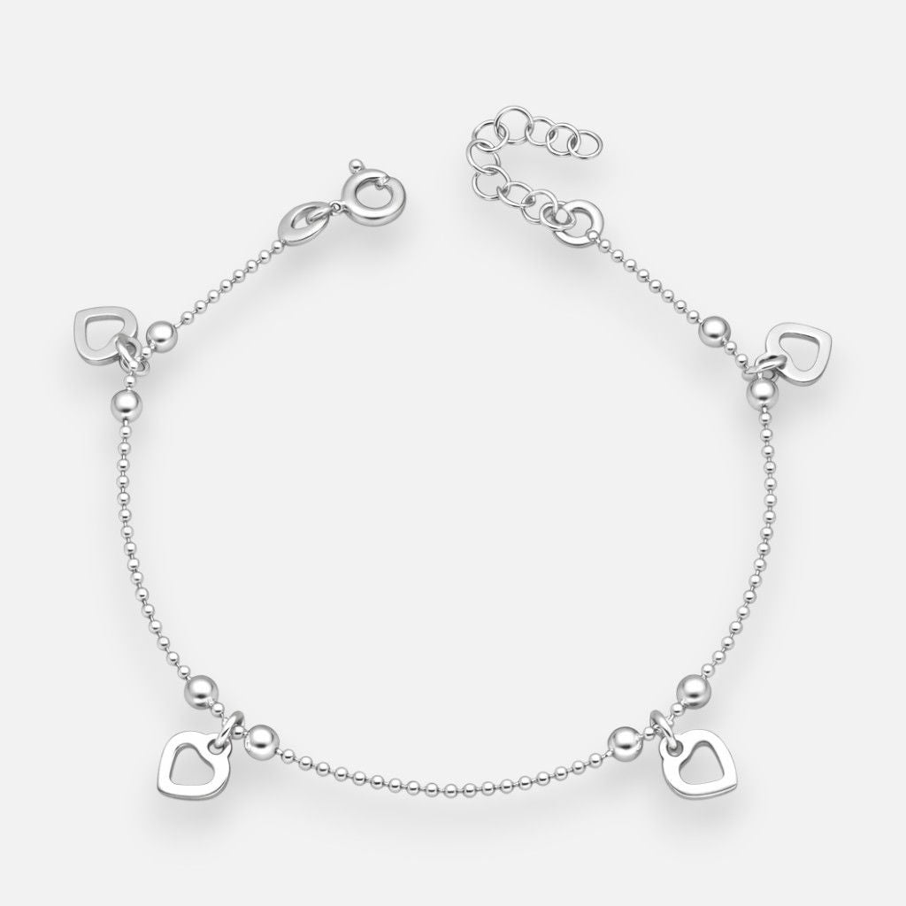 Pulsera Esferas Corazones