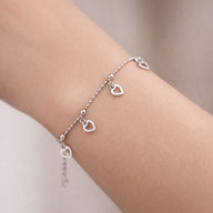 Pulsera Esferas Corazones