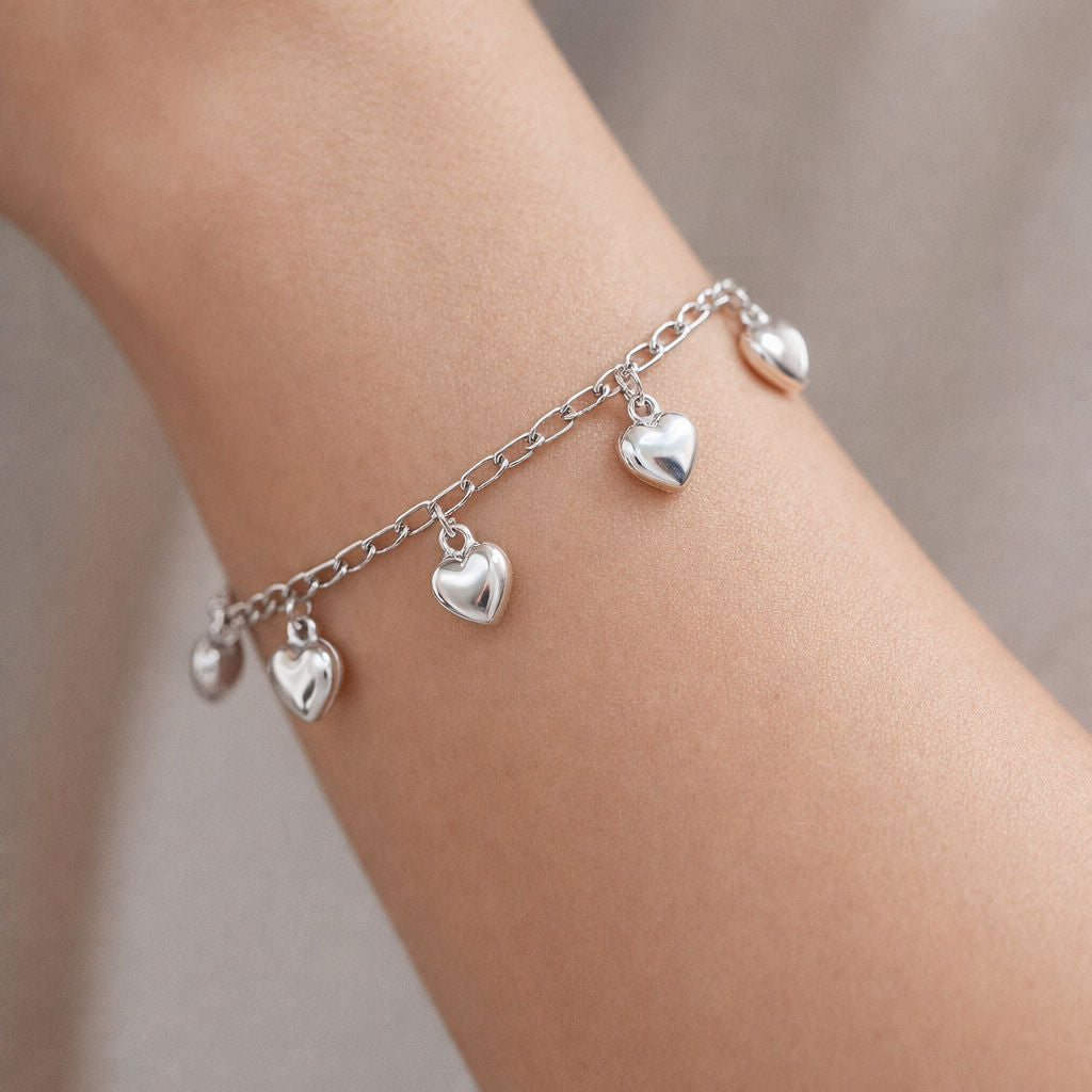 Pulsera Corazones Chunky