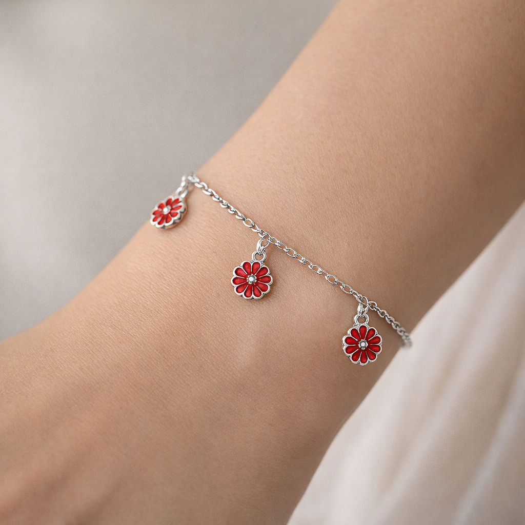 Pulsera Flores Esmaltadas
