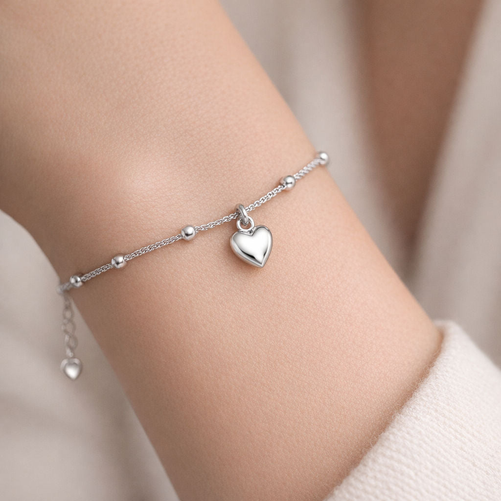 Pulsera Espuma Esferas Corazón
