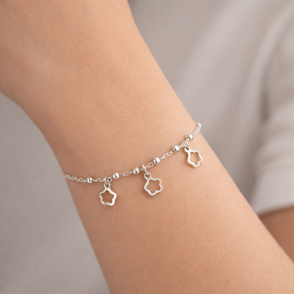 Pulsera Esferas Flores