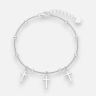 Pulsera Espuma Esferas Cruces