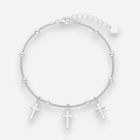 Pulsera Espuma Esferas Cruces
