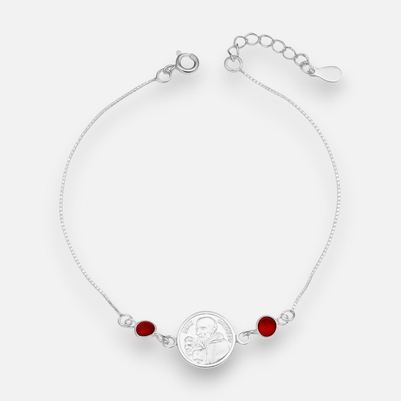 Pulsera San Benito Cristales Rojo