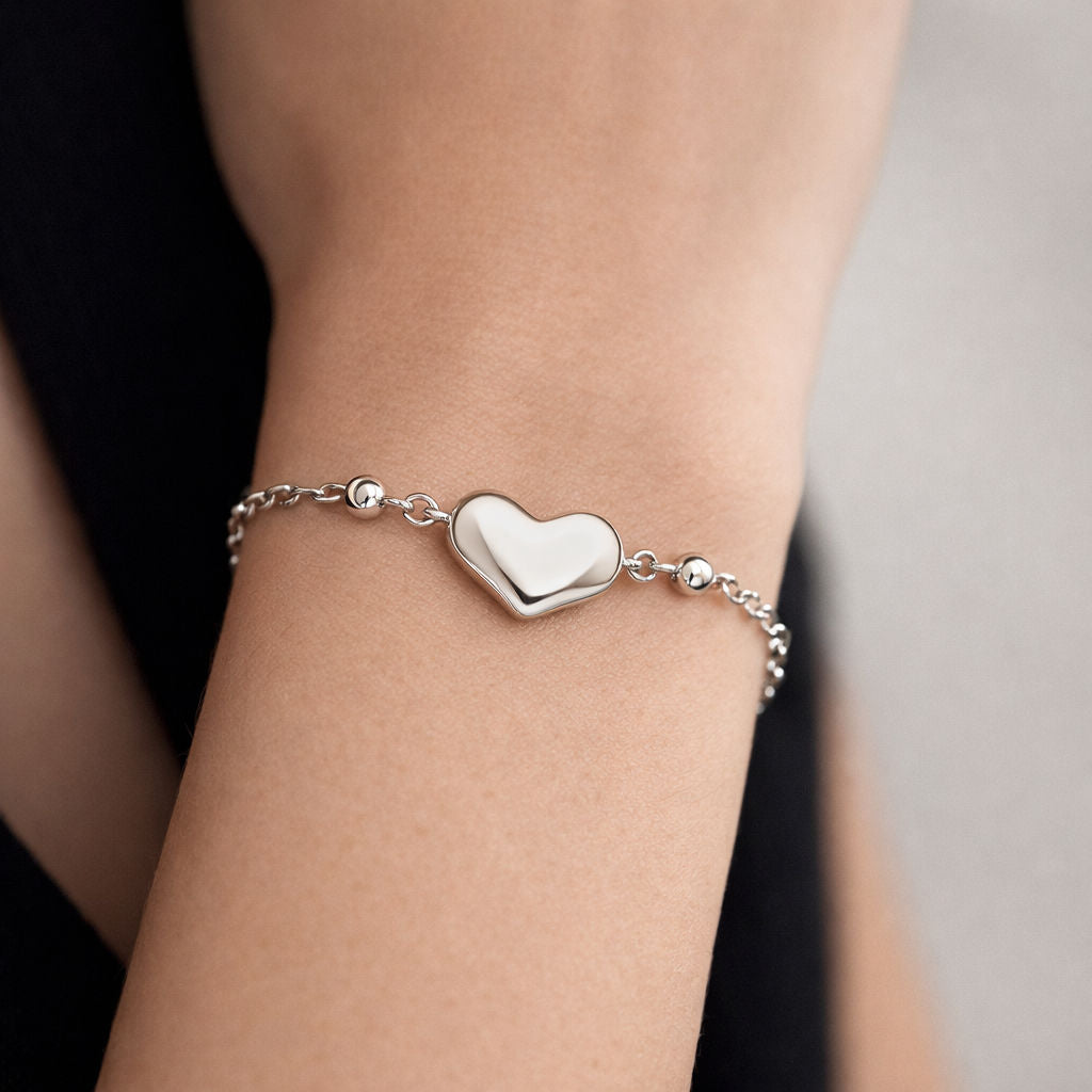 Pulsera Corazón Chunky Esferas