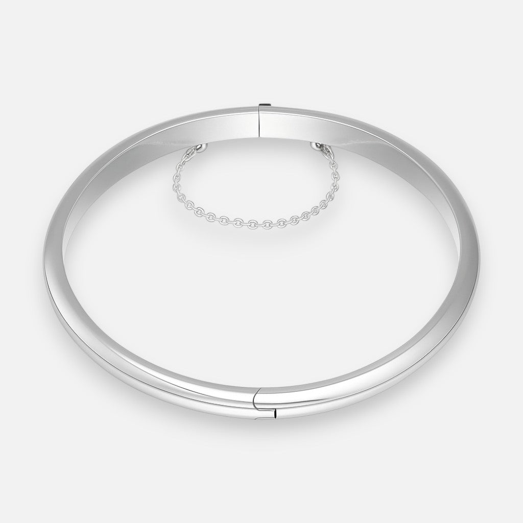 Esclava Lisa Ovalada con Cadena de Seguridad