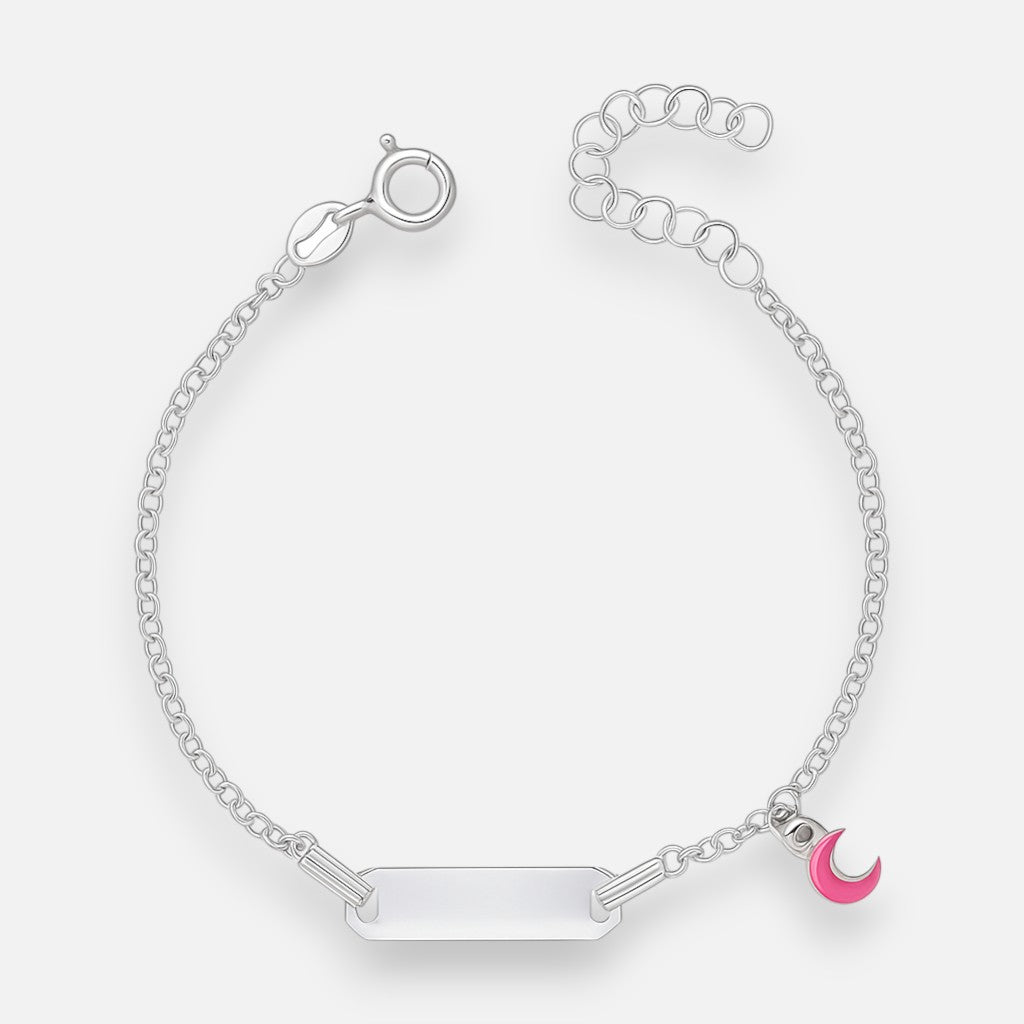 Pulsera Piocha Media Luna Esmaltada 17 cm