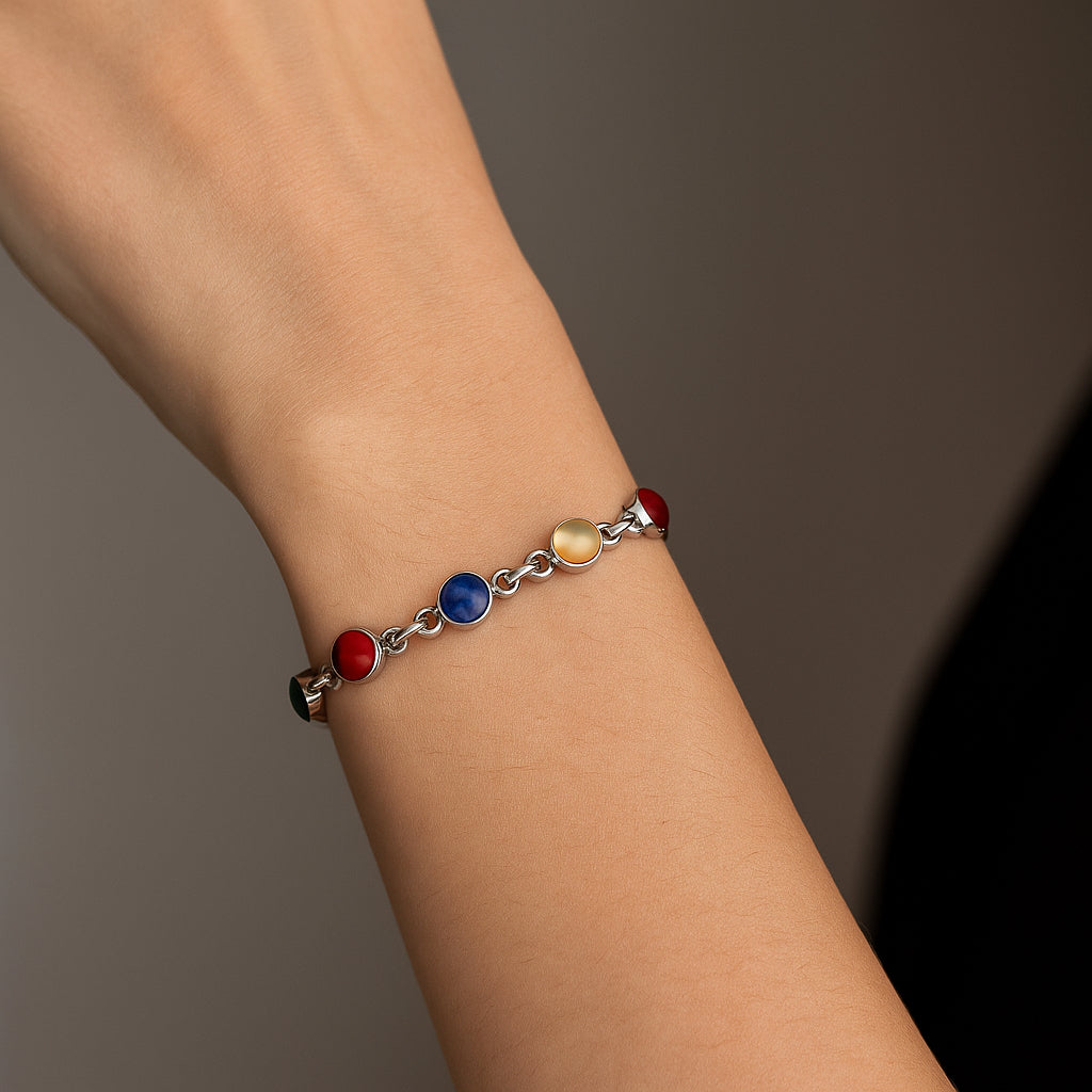 Pulsera Piedras Naturales Multicolor
