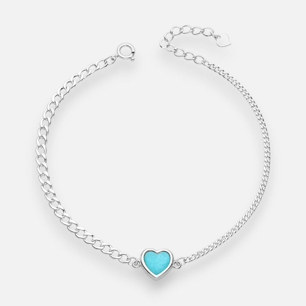 Pulsera Desigual Grumet Corazón Ópalo Azul