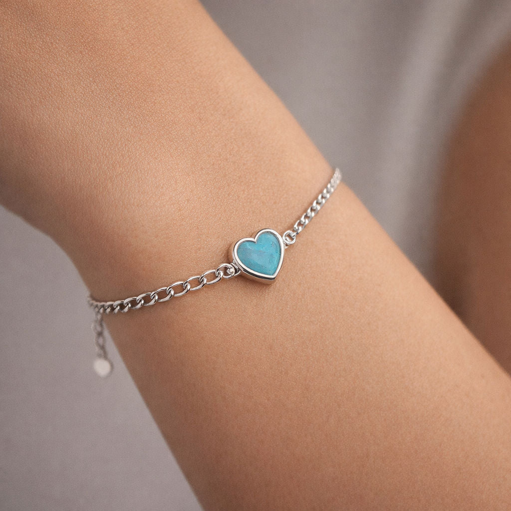 Pulsera Desigual Grumet Corazón Ópalo Azul