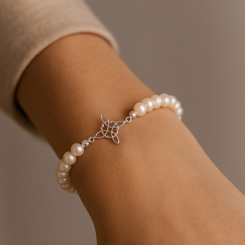 Pulsera Perlas Nudo de Brujas