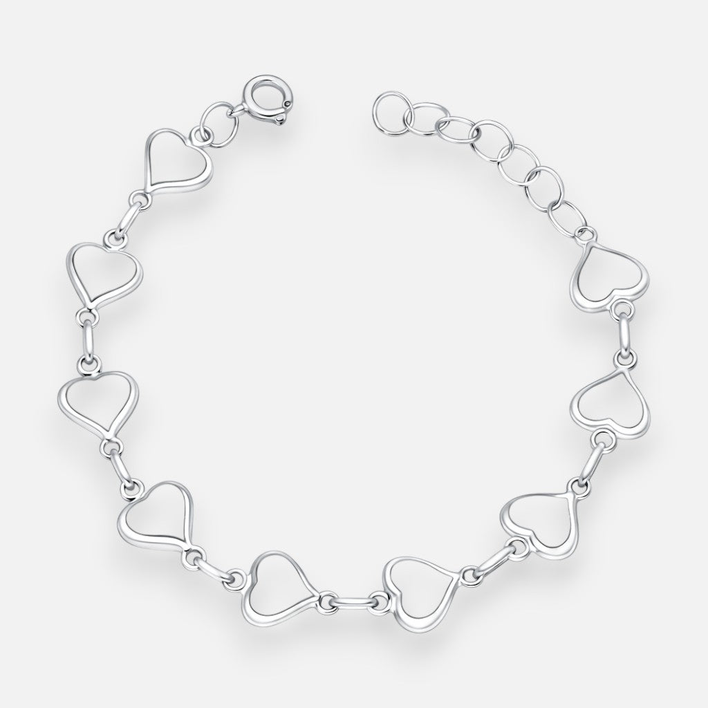 Pulsera Reversible Corazones Nácar Jaspe