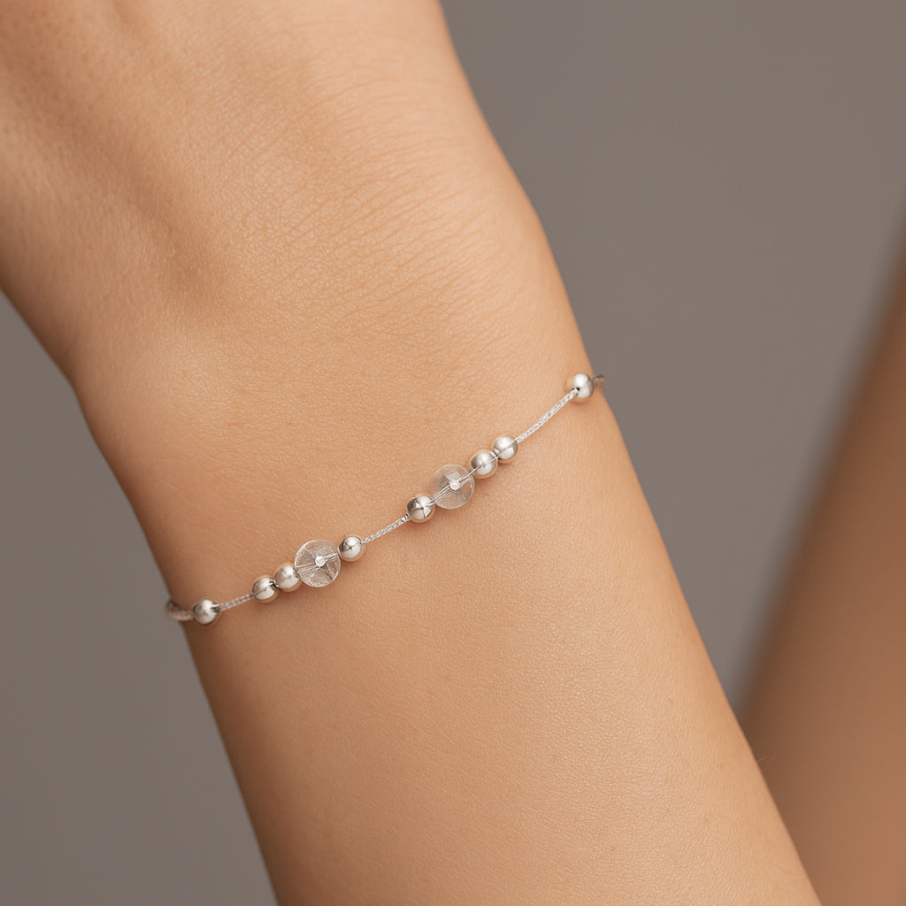 Pulsera Esferas Cristales Hecho con Swarovski® Tornasol